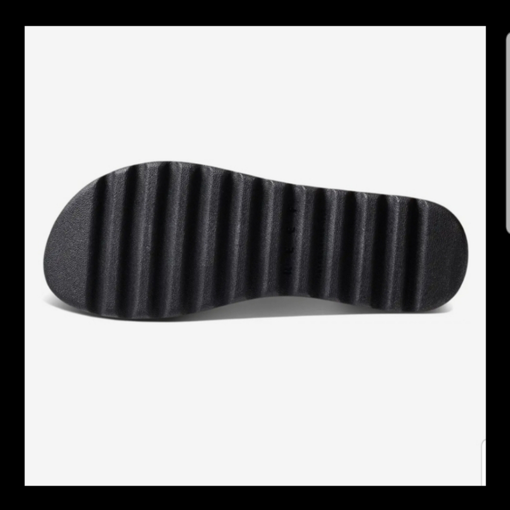 NEW! Reef Black and Vintage Platform Sandals NWT - Picture 3 of 9